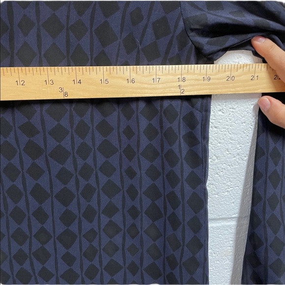 Cabi 3102 black purple Chiffon Long Sleeve dress - Picture 12 of 14